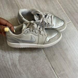 Nike Kids Silver and Gray Sneakers